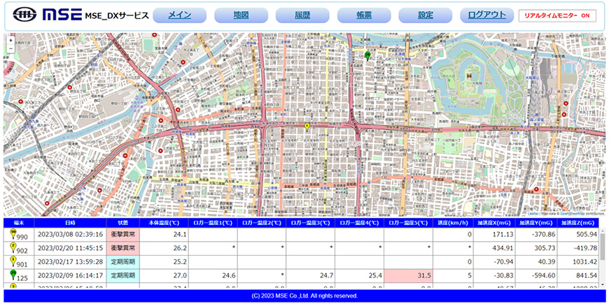 MSE DXサービス画面イメージ